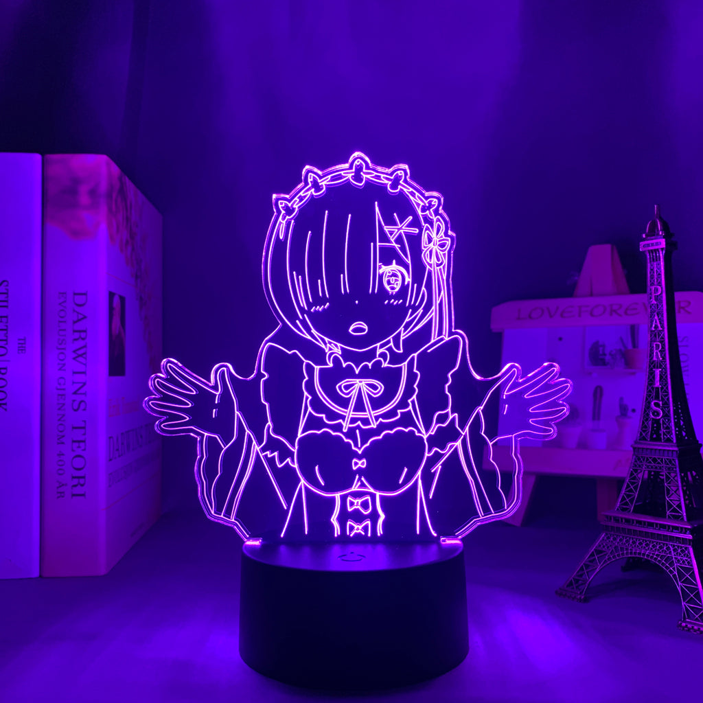 Anime Lamp: Rem Inspired Night Light | Re Zero Anime Gifts