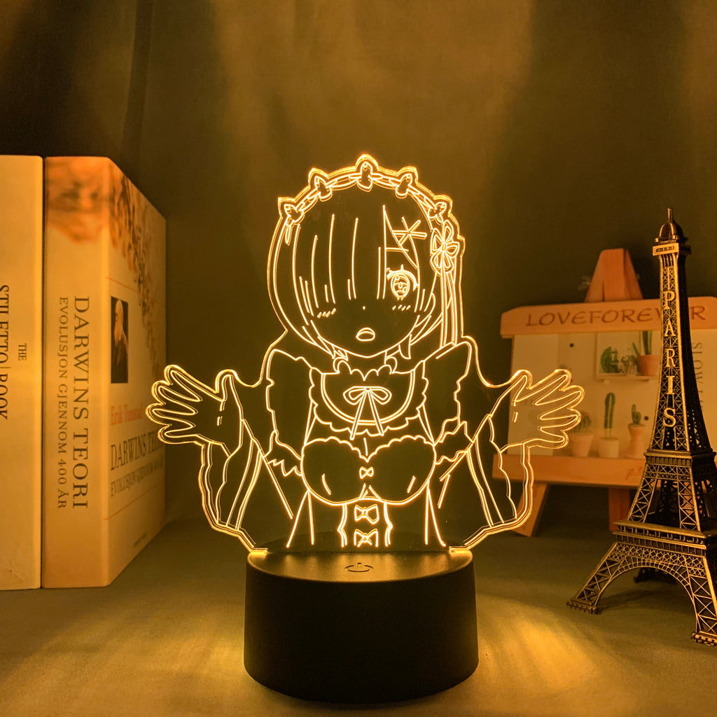 Anime Lamp: Rem Inspired Night Light | Re Zero Anime Gifts
